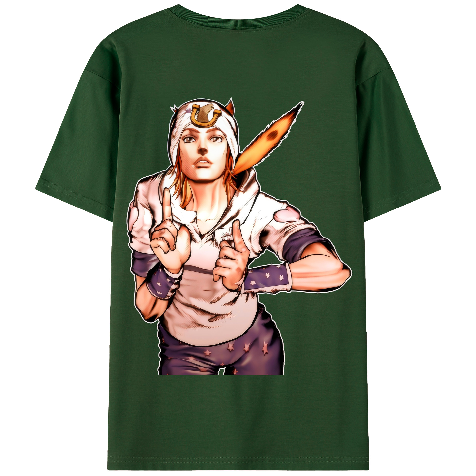 （画像用） ジョジョの奇妙な冒険 ジョナサン?ジョースター JoJo's Bizarre Adventure Jonathan Joestar 綿100％半袖Tシャツ（背面プリント）